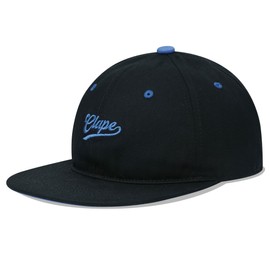 Clape Men's Baseball Cap, Logo, Flat Brim, Adjustable, Baseball Hat, Summer, Running, Fashion, Stylish, Sunshade, Fishing, Outdoor, UV Protection, Hat, Climbing, Driving, J-BSAP2546-Black