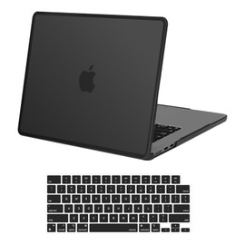 MOSISO Compatible with MacBook Air 15 inch Case 2025 2024 2023 Release M4 A3241 M3 A3114 M2 A2941 with Touch ID, Soft TPU Frame Bumper Anti-Cracking Hard Shell Case & Keyboard Cover, Midnight Blue
