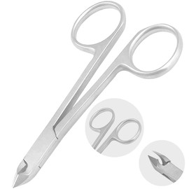 AAProTools Cuticle Nipper Scissors Style,cuticle Clipper, Nail Clipper,with Scissors Style,mini Clippernipper -half Jaw Professional Quality, Stainless Steel, 4 in
