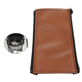 Baby Stroller Leather Armrest Handle Cover Compatible with Uppababy Vista V1/V2 Stroller, Bumper Sleeve Case Bar Protective Covers Pram Accessories (for Kid Handle Brown)