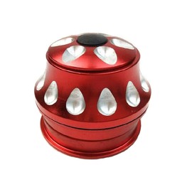 Free-fly Bicycle Headset Aluminium Alloy Bike Front Fork Stem Headset Replacement Bike Accessory for Most Bike with 44mm Head Tube (Red)