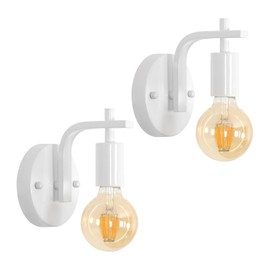 Pheashine Industrial Wall Lights 2 Pack Rustic Wall Sconce Lights, Indoor Wall Lights with E27 Bulb Base for Hallway, Kitchen, Room Doorway, Restaurants, Galleries Aisle