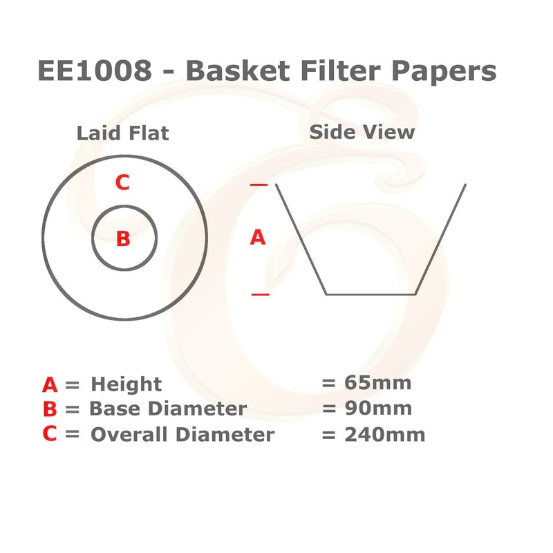 Edesia Espress 200 x 3 Pint Commercial Basket Coffee Filter