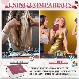 Book Safe with Key Lock for Gambler, Winners Bank Portable Safe Casino Money Pocket Sized Cash Box with 2 Keys and Storage Bag (red color)