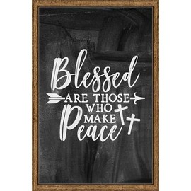 Blessed Are Those Who Make Peace Happiness Love Life Chalk Board Wall Art Decor Funny Gift Large 8 x 12 Inch Sign