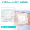 Split Drain Adhesive Bandages 4" x 4" Pre-Cut for Feeding