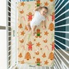 Mindsoft 2 Pcs Christmas Snowflake Gingerbread Man Crib Sheets for