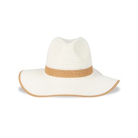 Jessica Simpson Womens Wide Brim Straw Hat, Natural, One Size