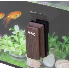 hygger Aquarium Strong Magnetic Cleaner Algae Magnet Cleaning Tool with Scraper Floating Brush for Fish Glass Tank M
