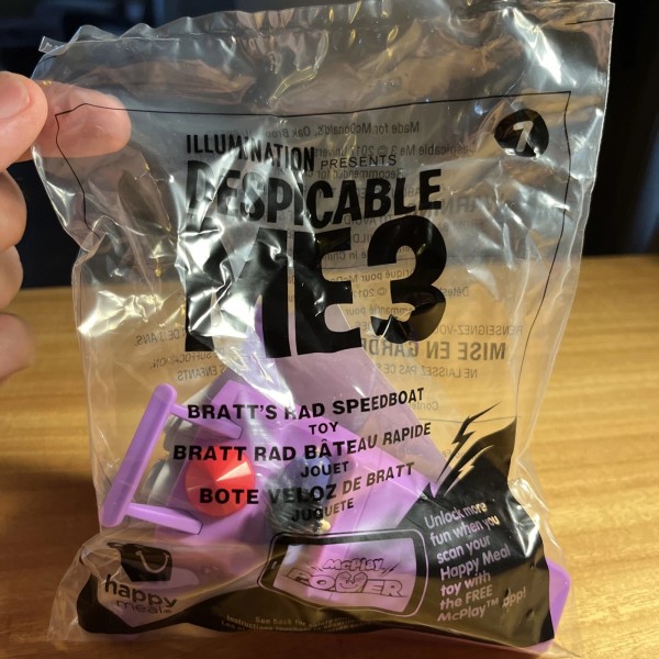 McDonald's Happy Meal 2017 Despicable ME 3 Bratt's Rad Speedboat