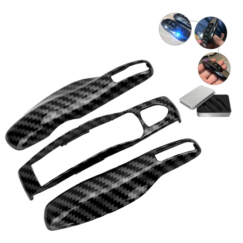 Keyfob Housing Cover Carbon Fiber Color Shell Fit for Cayenne