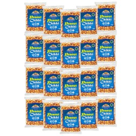 Rani Peanut Chikki (Brittle Candy) 3.5oz (100g) x Pack of 20 ~ All Natural | Vegan | No colors | Gluten Friendly | Kosher | Indian Origin