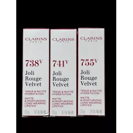 Clarins Joli Rouge Velvet Lipstick 0.1 oz (Choose Shade) - 738V Royal Plum