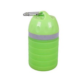 Rosewood Botella de agua plegable para perros al aire libre, diseño único, color verde