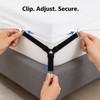 4-Piece Bed Sheet Grippers for Secure Sheet Fit - Adjustable