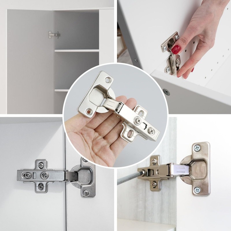 2pcs Soft Close Cabinet Hinge,Cupboard Door Hinges,110 Degree Full Overlay