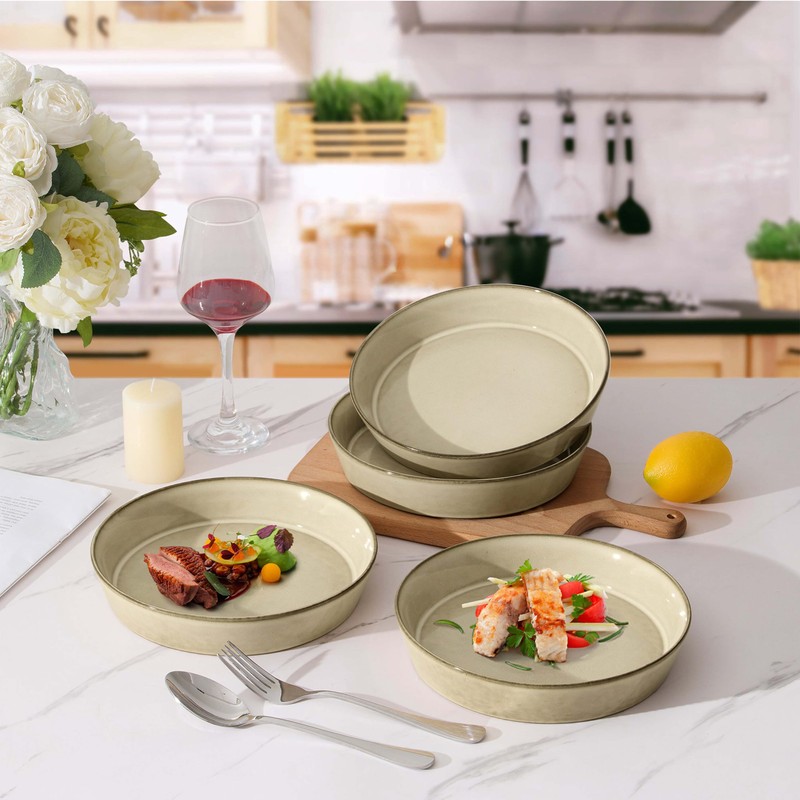 LIANYU 34oz Pasta Bowls Set of 4, 8.7’’ Wide Ceramic