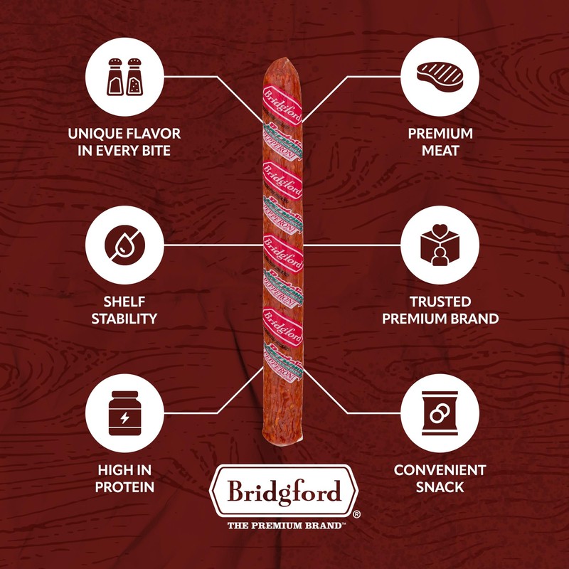Bridgford Old World Pepperoni Stick 16 oz Pack of 4