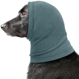 BRKURLEG Quiet Dogs Ear Muffs, Winter Ear Wrap Cover & Calming Hoodie, LightBlue M