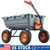MERXENG 800 Lbs Poly Dump Cart, Heavy-Duty Utility Dump Wagon