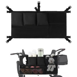 Universal Stroller Wagon Cargo Net, Wagon Accessories Organizer Compatible with WONDERFOLD W-Series Models, Large Capacity Mesh Cargo Storage Bag with Sorting Pockets Compatible with Keenz Wagon