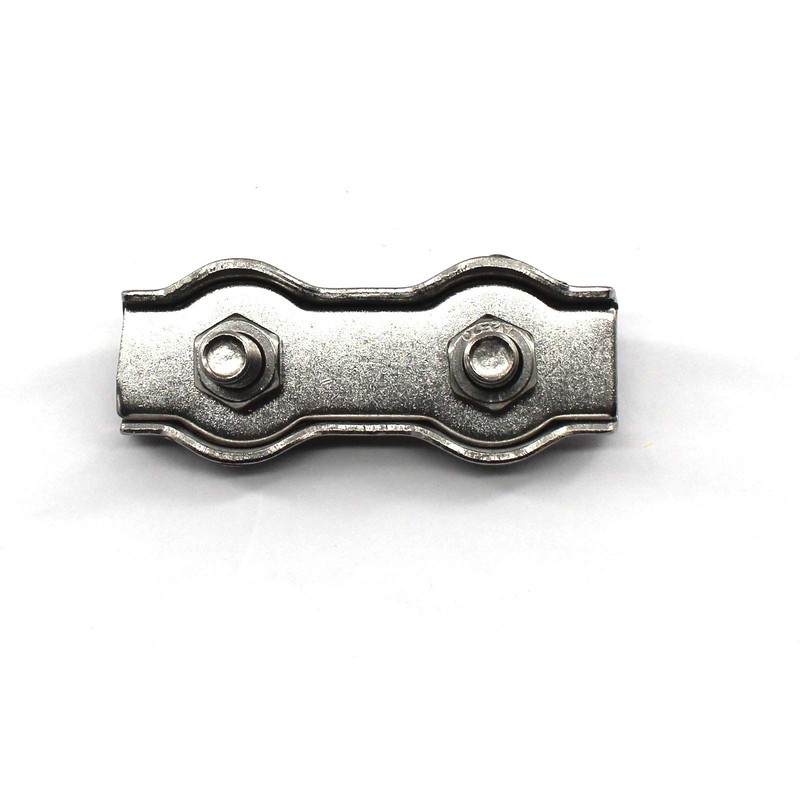 304 stainless steel wire rope clip cable rope double clamp