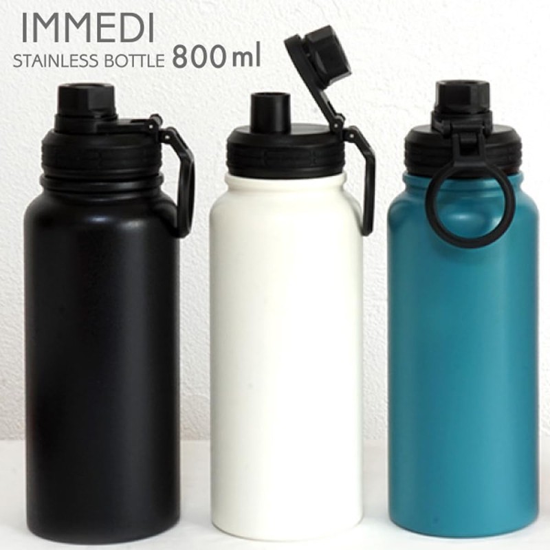 IMMEDI Living Bottle, 28.7 fl oz (800 ml), Orange Bottle,