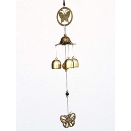 Imagine Mart - Campanas de viento para casa, balcón, jardín, energía positiva, decoración del hogar, campanas largas de latón con buen sonido (combo de 2 unidades)