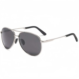 Pilot Polarized Sunglasses UV400 Protection For Men & Women, Lightweight For Driving, Fishing, Classic Vintage Style Unisex, Outdoor Ultra Light Shades, Silver Frame Sunglasses