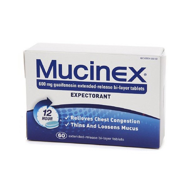Mucinex Expectorant - 60 Tablets ((2 pack 120 Tablets))