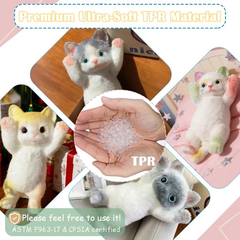 YJPPDD Big taba Squishy Cat, Hand Painted Squishy Cat for