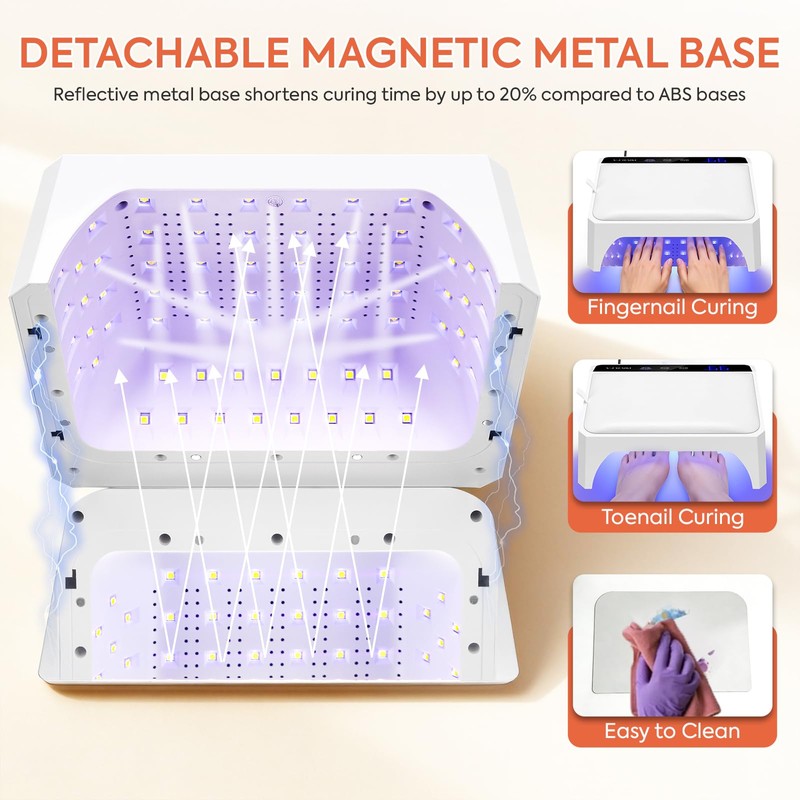 UV LED Nail Lamp, 120W UV Light for Gel Nails