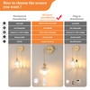 Shenmoyl Battery Operated Wall Sconce with Clear Tulip Shade Pattern