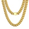 High Qulaity 12mm Gold Cuban Link Chain 18K Gold Filled