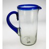 Mexican Glasses & Pitcher, Blue Rim 16 Oz (Set of