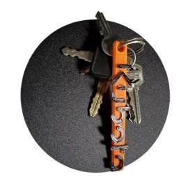 Kubota Tractor Keychain x2 Plastic Key Tag Raised Letters Key Chain - TWO