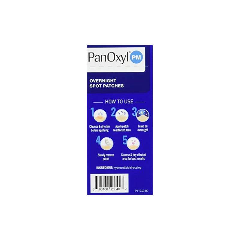 PanOxyl Pm Overnight Spot Patches With Advanced Hydrocolloid Healing Technology,