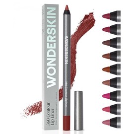 Wonderskin Lipliner Pencil - 360 Contour Lipliner, Longwear, Waterproof | Waterproof mahogany lip liner, longwear formula glides on smoothly for precise definition and all-day lip contour