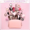 9 Bolsas de Maquillaje de Preppy Bolso Cosmético de Cuero
