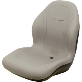 Milsco John Deere Gray Mower Seat W/Bracket For X300 & X500 Series Fits X304 X324 ETC