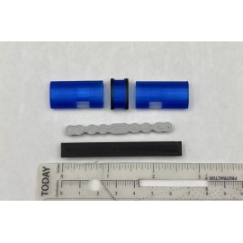 LED Ready Lightbar 1/18 LED Ready Jetstrobe Jetstream Lightbar Blue Clear State Police Sheriff