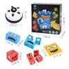 Wooden Face Changing Magic Cube Game, Expression Puzzle Building Blocks