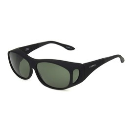 Haven Fits Over Sunwear Meridian Over-Prescription Sunglasses,Black Frame/Gray Lens,one size