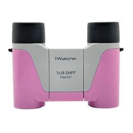 iWatch er 7x18DHFF Binoculars, No Need to Focus! Just Peep! Thinking Goods with Strap for Outdoor Bird Watching Concerts (Pink)