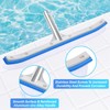 18'' Heavy Duty Swimming Pool Brush – Plastic Bristles, Curved