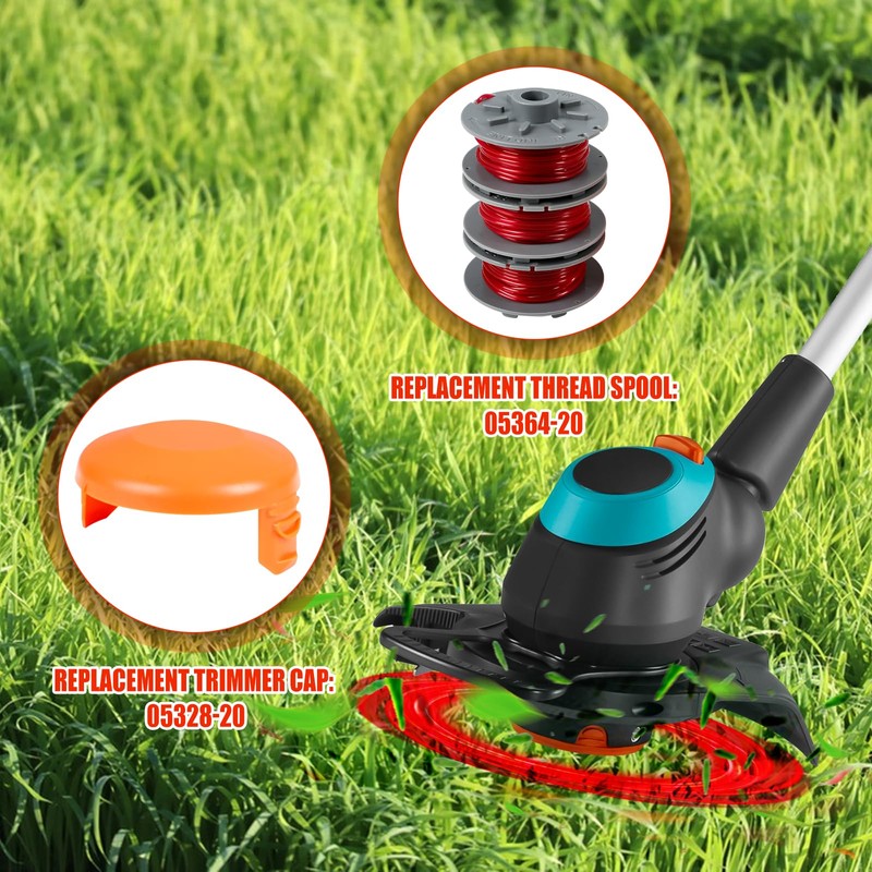 QENETY Strimmer Replacement Spool Compatible with Gardena Turbo Trimmer SmallCut