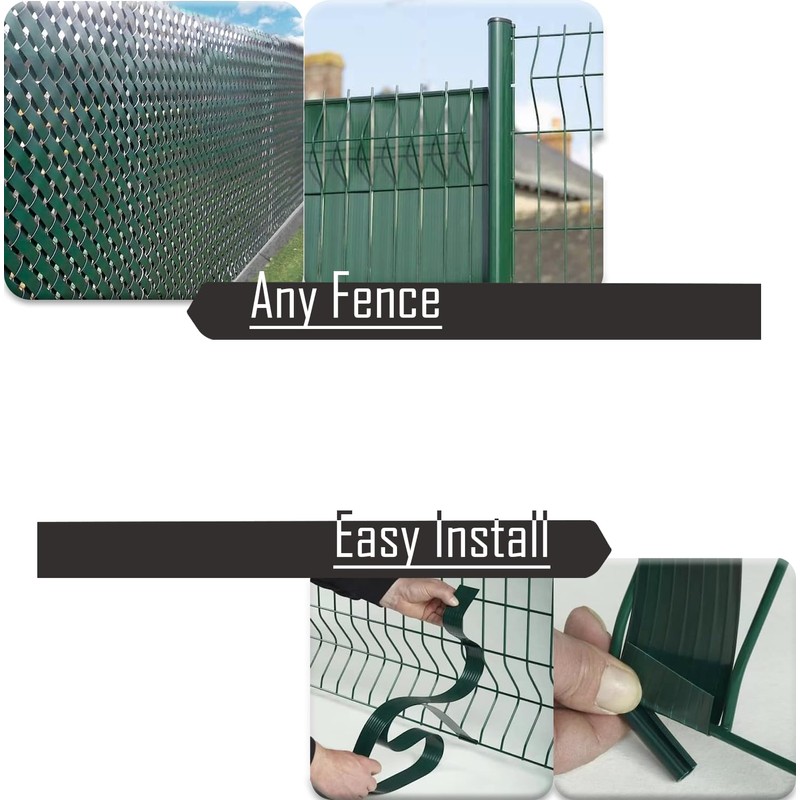 XKMT- White View Blocking Privacy Tape Weave w/bracket For Chain