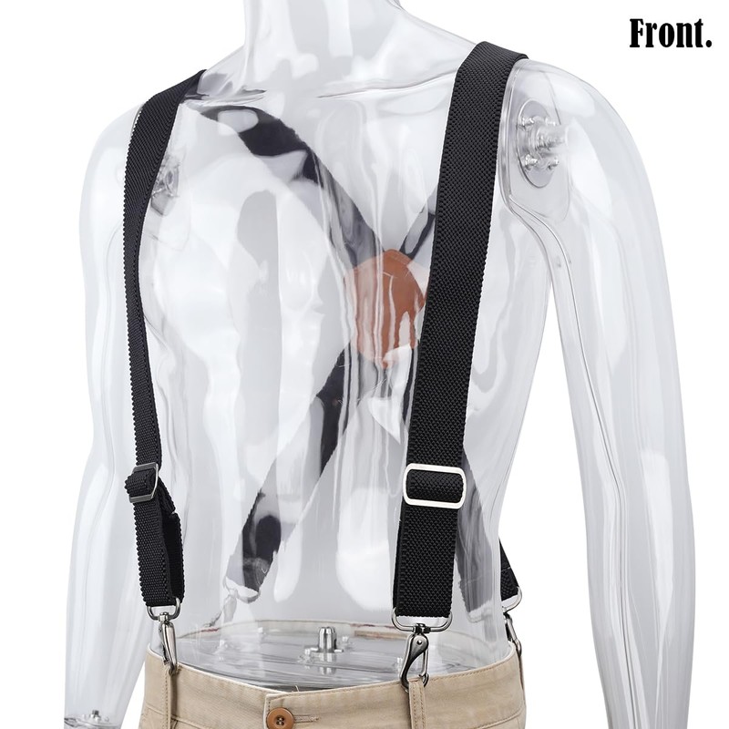 WELKINLAND 1.5In HD Elastic Suspenders, Heavy-Duty Work Suspenders, Comfy Belt