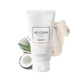 Heimish All Clean White Clay Foam, 150 G  Espuma Limpiadora de Arcilla Blanca, Limpieza Profunda de Poros                                             