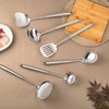FJNATINH 6-Pieces 304 Stainless Steel Wok Spatula Set,Cooking Utensil Set,Soup